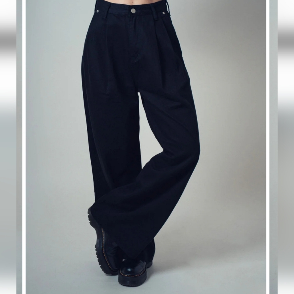 REVOLVE Dark Denim Wide Leg Jeans